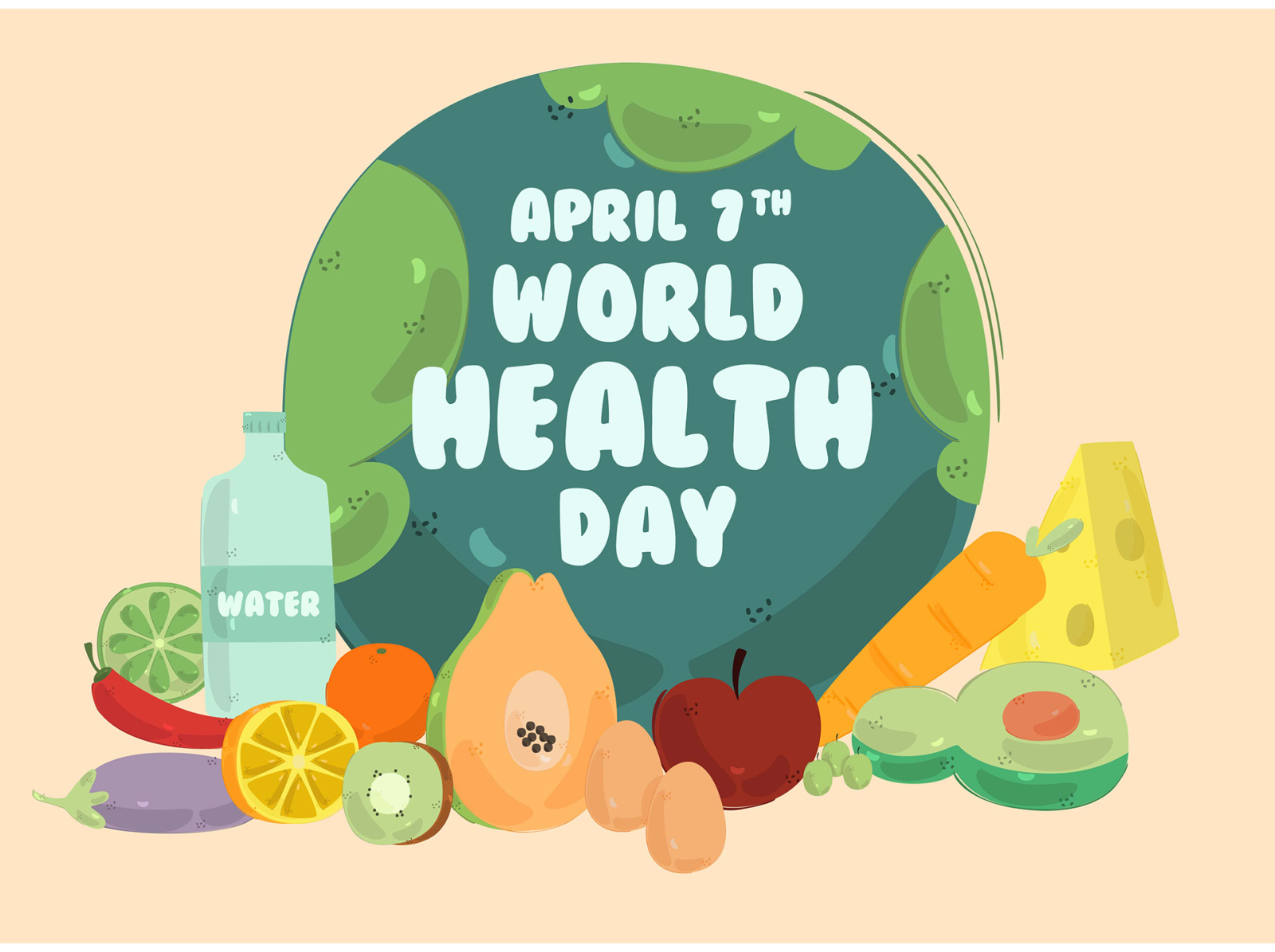 World Health Day Background Illustration by Fenny Apriliani on Dribbble