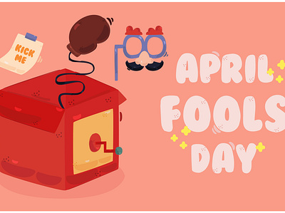 April Fool s Day Background Illustration (3) april background celebration clown day fool gift illustration prank vector