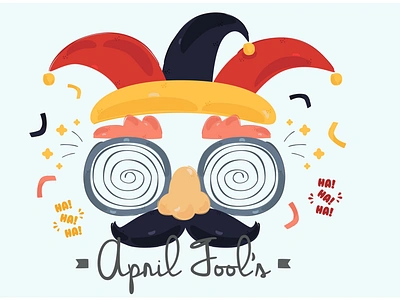 April Fool s Day Background Illustration (4) april background celebration clown day fool gift illustration prank vector