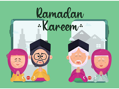 Ramadan Kareem Greeting Illustration