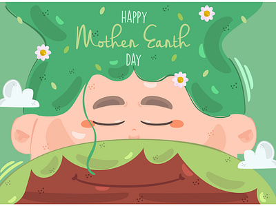 Mother Earth Day Illustration beautiful celebration character day earth illustration mother planet vector woman
