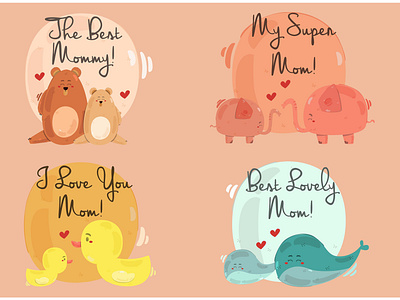 Happy Mother s Day Bundle Illustration