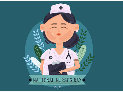 National Nurses Day Illustration celebration day hospital illustration medical national nurse patient staff vector