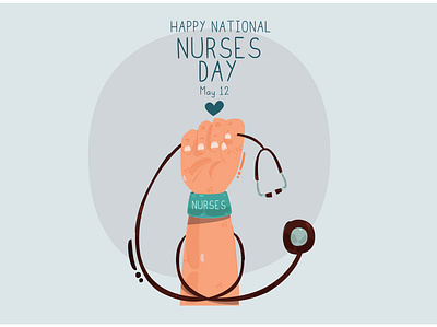 National Nurses Day Illustration (2) celebration day hospital illustration medical national nurse patient staff vector