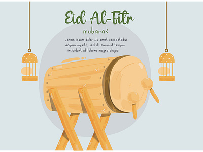 Eid Al Fitr Mubarak Illustration (2) al fitr celebration day eid greeting illustration islam mubarak muslim vector