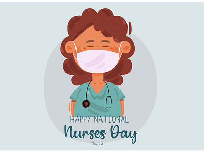 National Nurses Day Illustration (3) celebration day hospital illustration medical national nurse patient staff vector