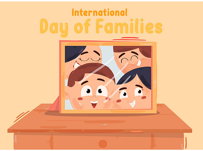 International Day of Families Illustration (4) child daughter day family father illustration international mother son vector