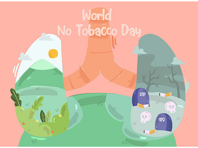 World No Tobacco Day Illustration (4) anti awareness cigarette day illustration international smoking tobacco vector world