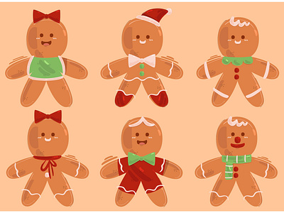 Gingerbread Man Cookie Illustration (2)