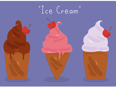 Ice Cream Background Illustration background chocolate cream dessert frozen ice illustration snack vanilla vector
