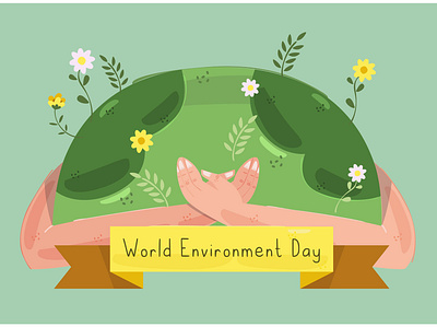 World Environment Day Illustration (2) awareness celebration day earth environment illustration nature pollution tree vector world