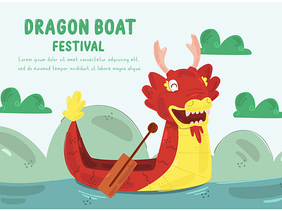 Dragon Boat Festival Illustration boat celebration chinese dragon festival holiday illustration race traditional vector