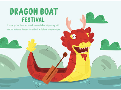 Dragon Boat Festival Illustration boat celebration chinese dragon festival holiday illustration race traditional vector
