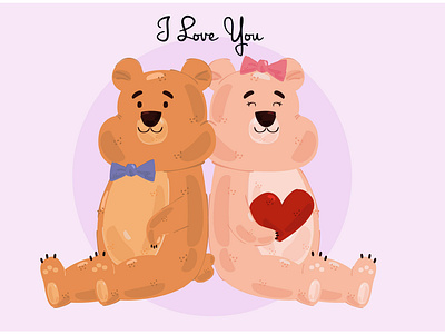 Bears Love Illustration