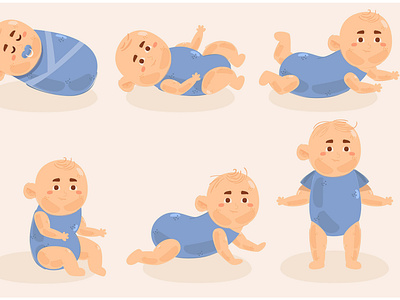 Baby Boy Illustration by Fenny Apriliani on Dribbble