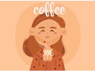 Coffee Illustration cappuccino coffee cup drink espresso illustration latte mocha morning vector woman