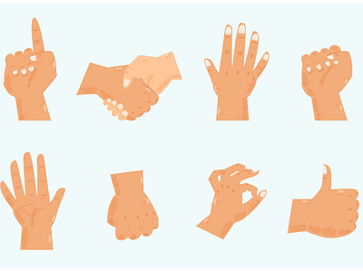 Hand Gestures Illustration arm body finger gesture hand human illustration pose sign vector