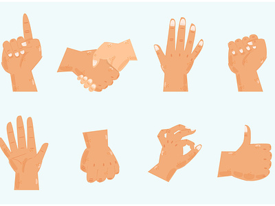 Hand Gestures Illustration