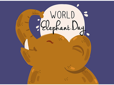 World Elephant Day Illustration animal celebration day elephant event habitat illustration vector wildlife world