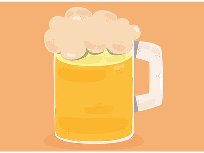 Beer Illustration alcohol beer bottle drink glass illustration mug tea vector water