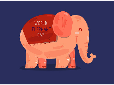 World Elephant Day Illustration (2) animal august campaign celebration day elephant event illustration vector world