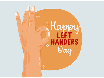 Left Handers Day Illustration august cartoon celebration day event greeting hand illustration left vector