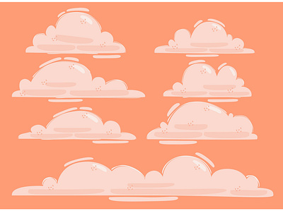 Clouds Illustration background cartoon cloud cute fluffy illustration sky smoke vector white