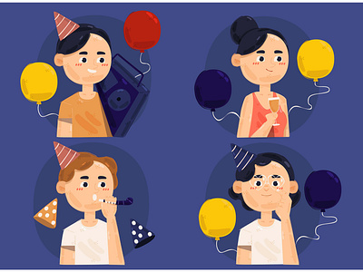 Birthday Party Elements Illustration