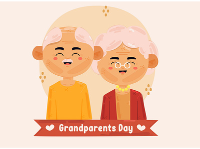 National Grandparents Day Illustration celebration day grandchildren grandfather grandmother grandparent holiday illustration national vector