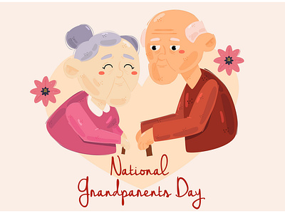 National Grandparents Day Illustration (2) celebration day grandchildren grandfather grandmother grandparent holiday illustration national vector