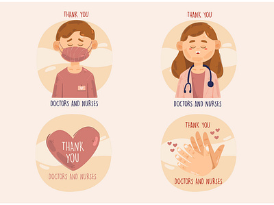 Thank You Doctor Greetings Illustration clipart doctor greeting heart hospital illustration medical nurse thank you vector