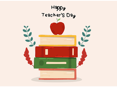 Teacher's Day Illustration (3) apple celebration class day education greeting illustration school teacher vector