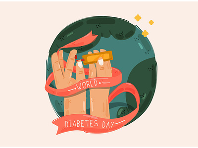 World Diabetes Day Illustration awareness campaign celebration day diabetes health illustration november vector world
