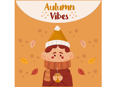 Cozy Autumn with Man Illustration