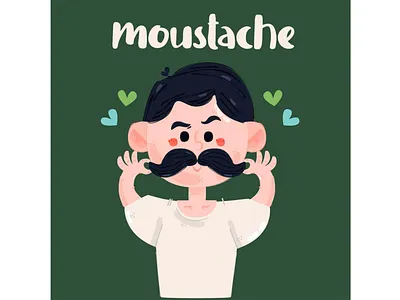 A Guy with Mustache Illustration awareness beard guy health illustration men moustache movember mustache vector