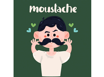 A Guy with Mustache Illustration awareness beard guy health illustration men moustache movember mustache vector