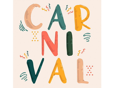 Hello Carnival Lettering Illustration background carnival fair festival greeting illustration lettering parade party vector