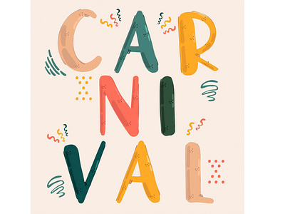 Hello Carnival Lettering Illustration background carnival fair festival greeting illustration lettering parade party vector