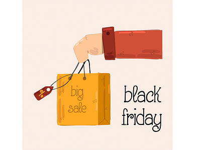 Black Friday Shopping Bag Illustration bag black day friday illustration mall november sale shopping vector