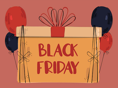 Black Friday Gift Box Concept Illustration background black box concept friday gift illustration november store vector