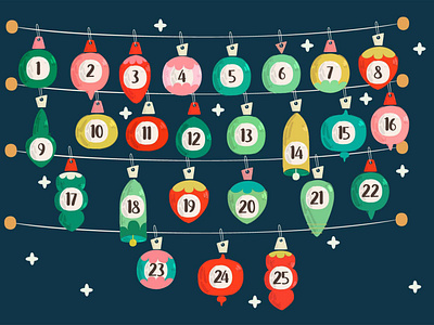 Advent Calendar Christmas Illustration