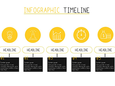 Timeline Infographic Illustration background creative illustration infographic powerpoint project simple template timeline vector