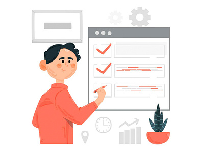 Form Filling Concept Illustration activity application background check concept document form illustration information vector