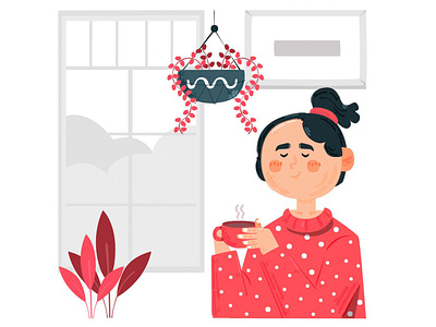 Getting Coffee Illustration