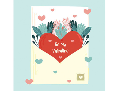 Valentine's Day Envelope Illustration