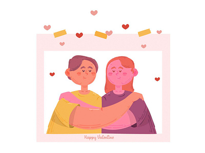 Valentine's Day Couple Illustration celebration couple day heart illustration love relationship romantic valentine vector