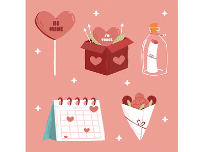 Valentine's Day Elements Illustration celebration day element heart illustration love relationship romantic valentine vector