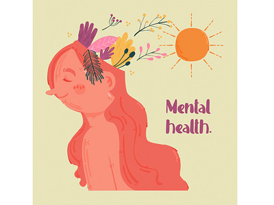 Women's Mental Health Concept Illustration awareness concept depression health illustration mental recovery stress vector women