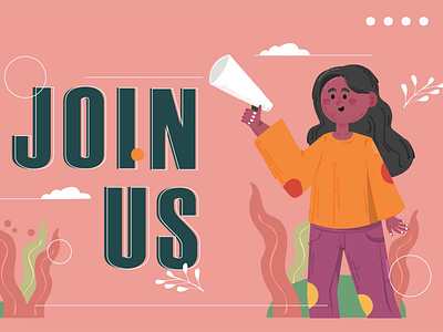 Join Us Concept Illustration background concept employee group illustration join member recruitment team vector