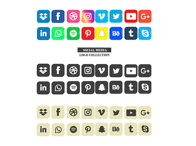 Social Media Logos Illustration illustration information logo media network social technology vector virtual website